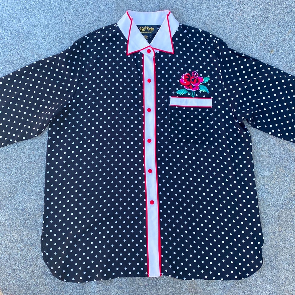 Bob Mackie silk dress shirt